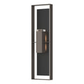 Shadow Box Extra Tall Sconce 2-Light Coastal Black Accent Clear Glass (ZM) in Coastal Dark Smoke