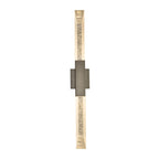 Refraction Large Outdoor Sconce 2-Light Clear Glass (ZM) in Coastal Dark Smoke
