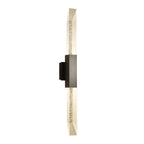 Refraction Large Outdoor Sconce 2-Light Clear Glass (ZM) in Coastal Dark Smoke