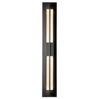 Double Axis LED Outdoor Sconce LED Clear Glass (ZM) in Coastal Black