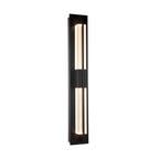 Double Axis LED Outdoor Sconce LED Clear Glass (ZM) in Coastal Black