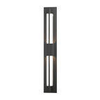 Double Axis LED Outdoor Sconce LED Clear Glass (ZM) in Coastal Black