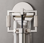 Machinist Glass Cylinder Sconce 12"