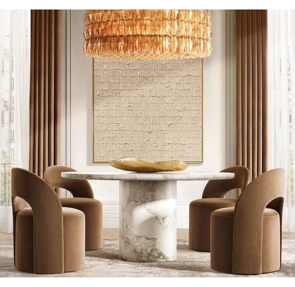 Chiara Smoke Glass Round Chandelier 62"