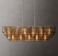 Sirene Smoke Glass Rectangular Chandelier 77"