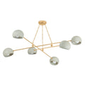Turner 6-Light Chandelier in Vintage Gold Leaf/Limewash Plaster 60L x 60W x 14H