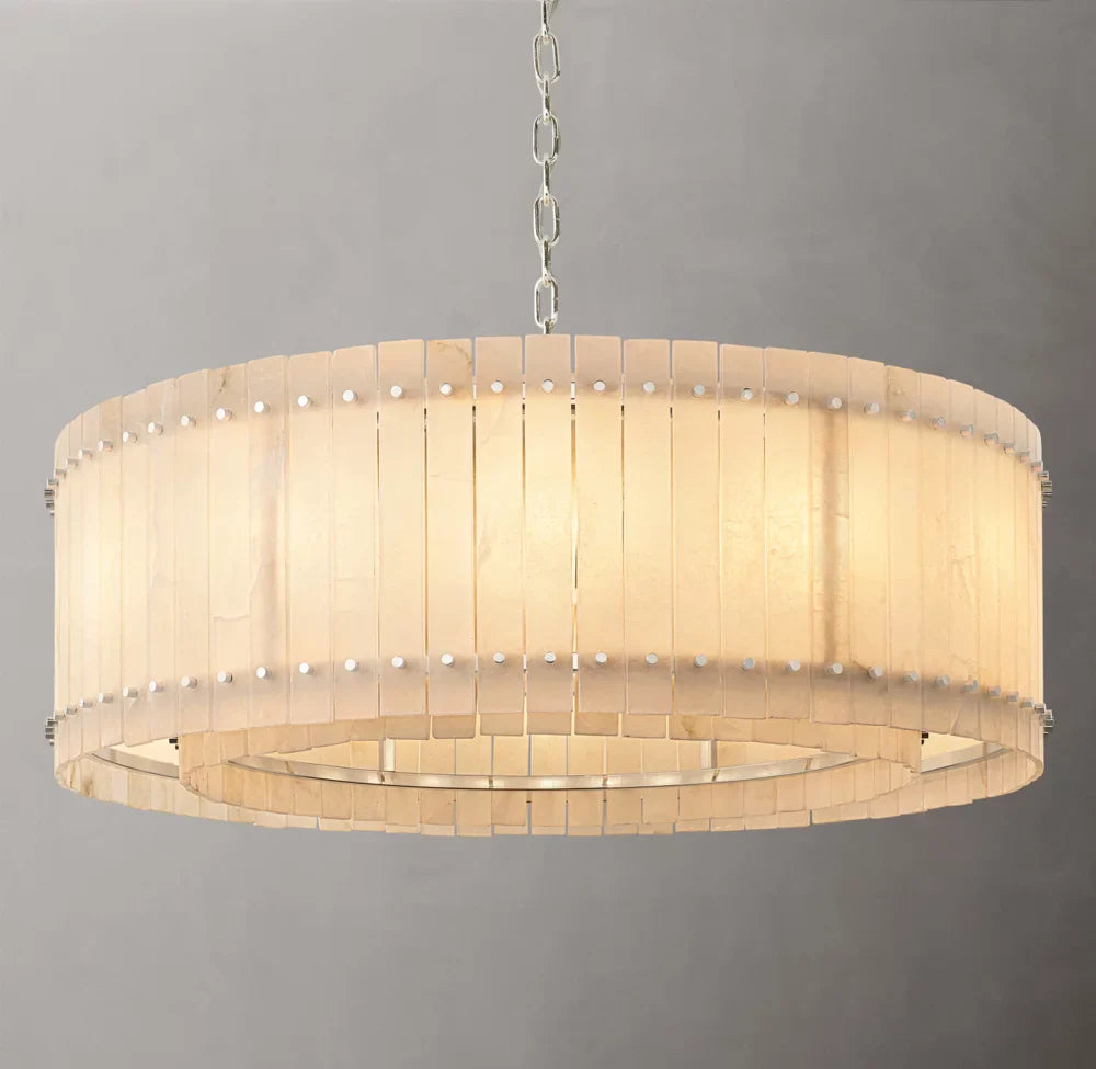 San Marco Alabaster Round Chandelier 48"