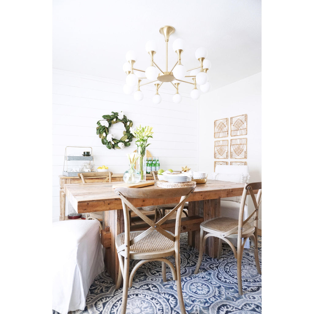 Astoria 20-Light Chandelier in Aged Brass 36L x 36W x 13.5H