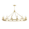 Allendale 16-Light Chandelier in Aged Brass 58L x 58W x 27.25H