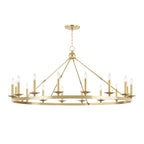 Allendale 16-Light Chandelier in Aged Brass 58L x 58W x 27.25H
