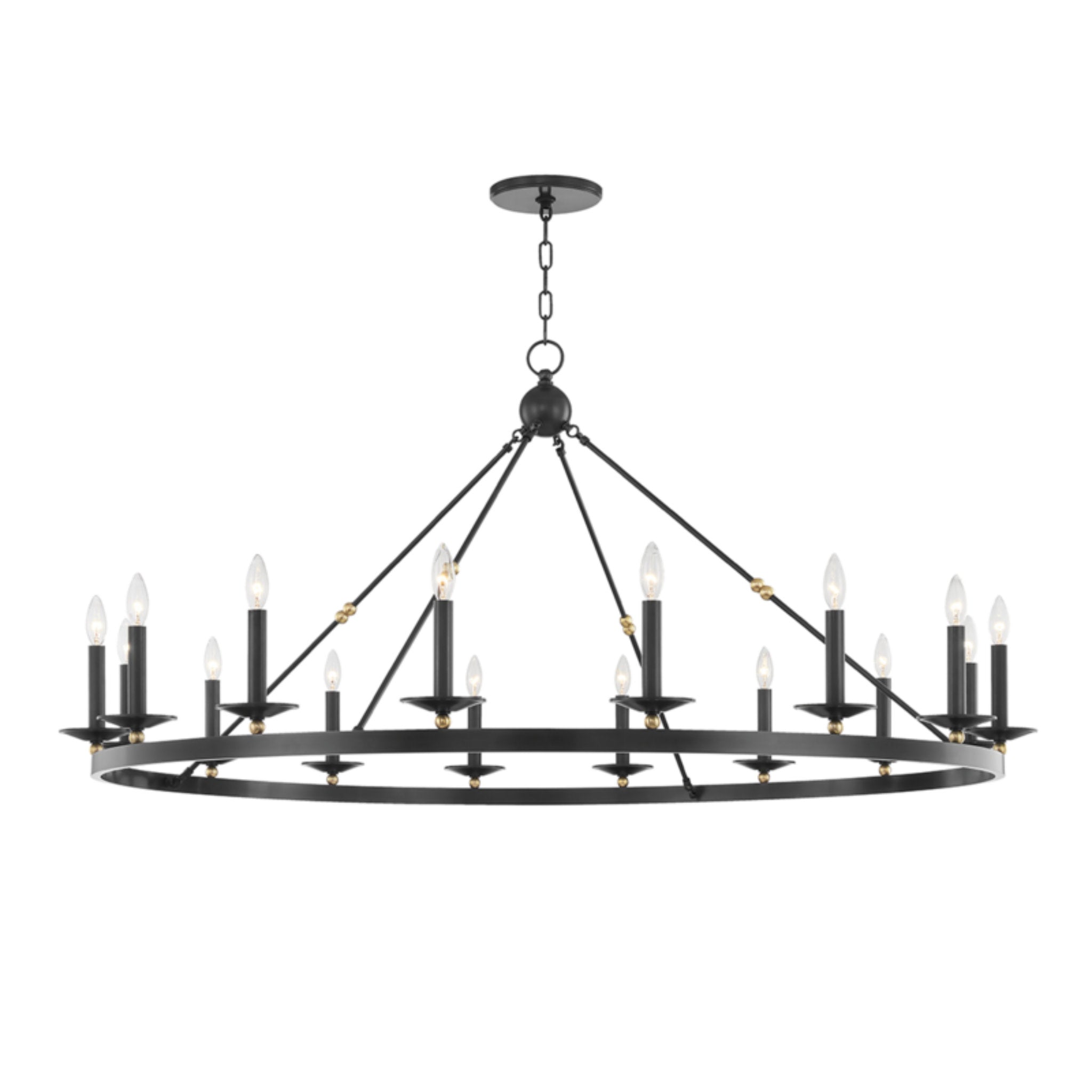 Allendale 16-Light Chandelier in Aged Old Bronze 58L x 58W x 27.25H
