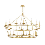 Allendale 28-Light Chandelier in Aged Brass 58L x 58W x 40.75H