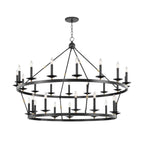 Allendale 28-Light Chandelier in Aged Old Bronze 58L x 58W x 40.75H