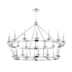 Allendale 28-Light Chandelier in Polished Nickel 58L x 58W x 40.75H
