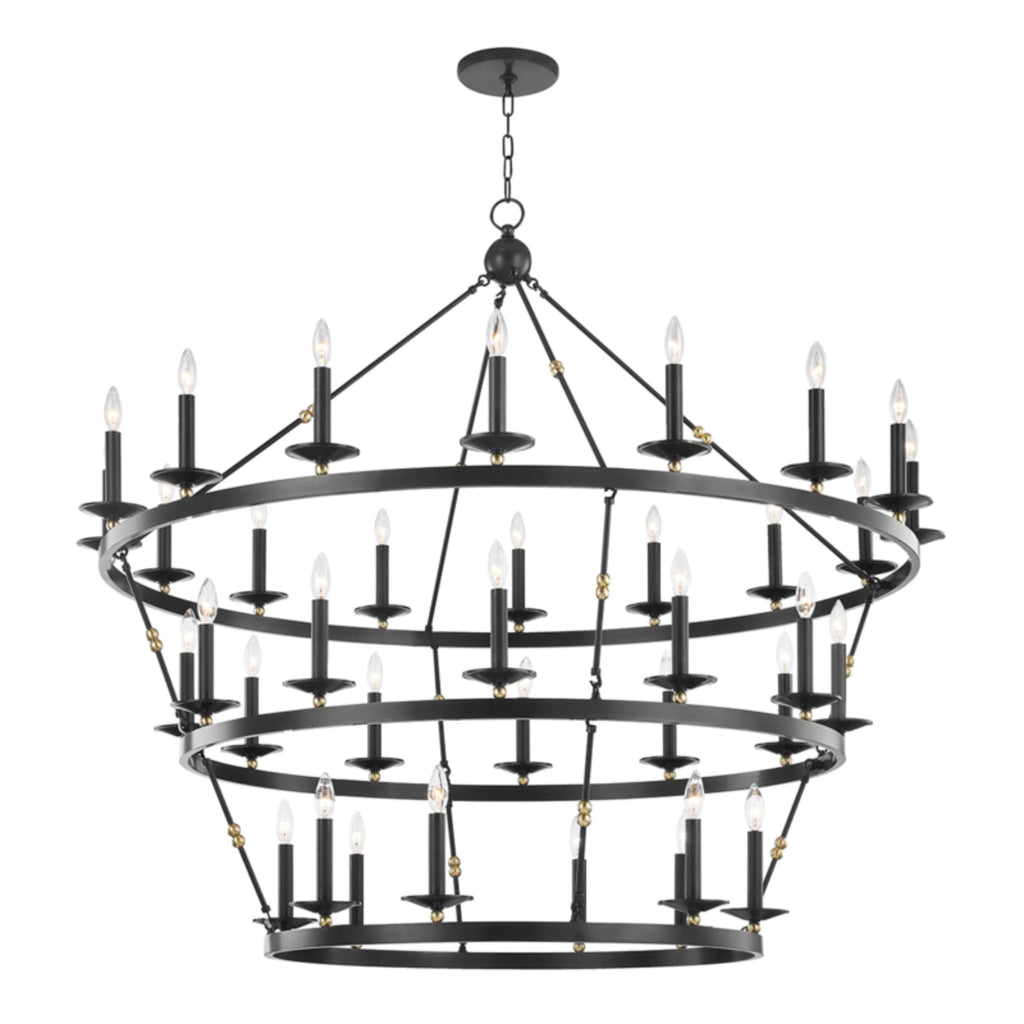 Allendale 36-Light Chandelier in Aged Old Bronze 58L x 58W x 54.25H