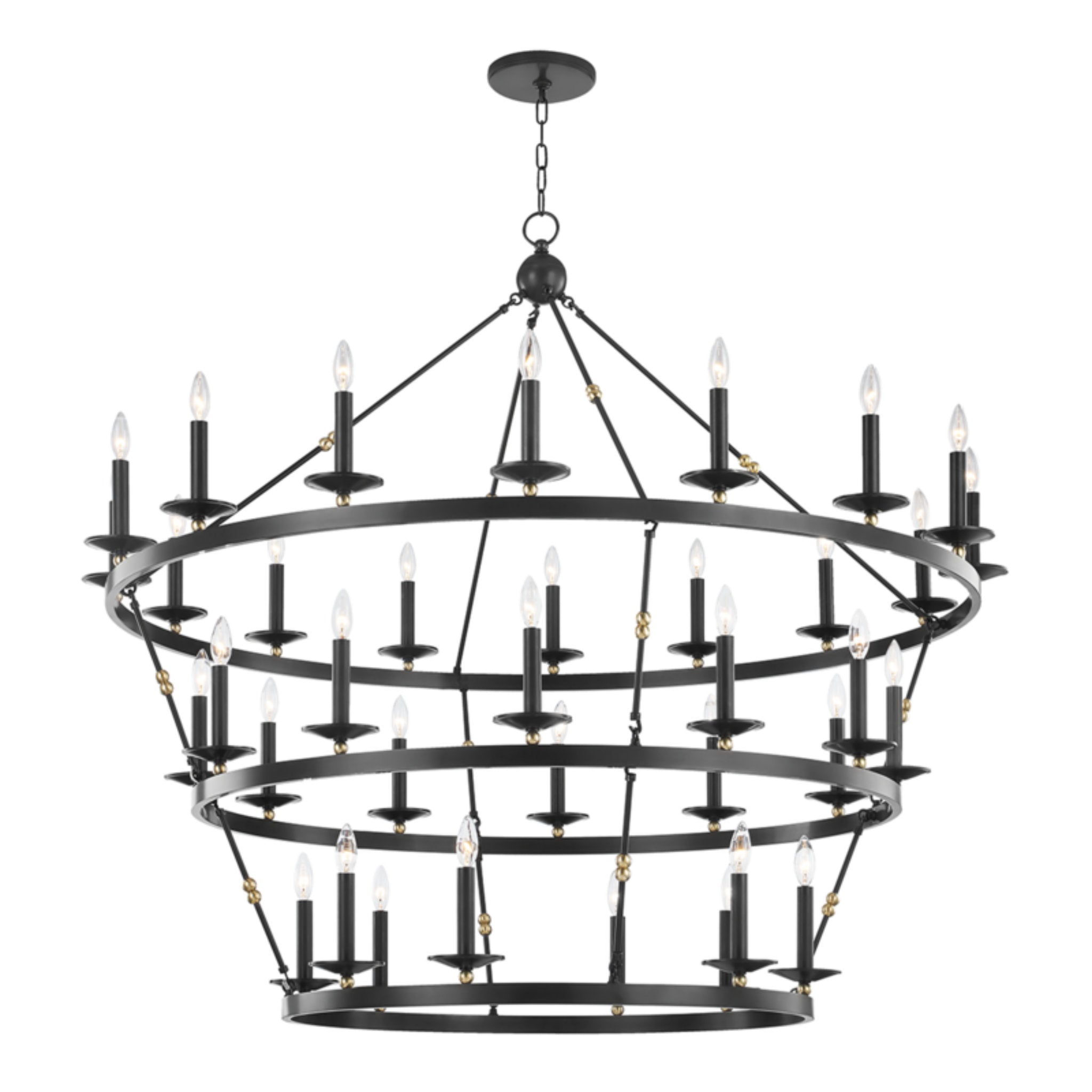 Allendale 36-Light Chandelier in Aged Old Bronze 58L x 58W x 54.25H