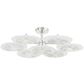 Topaz 7-Light Semi Flush in Polished Nickel 37.75L x 37.75W x 10.25H