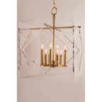 Travis 8-Light Chandelier in Aged Brass 24L x 24W x 32H