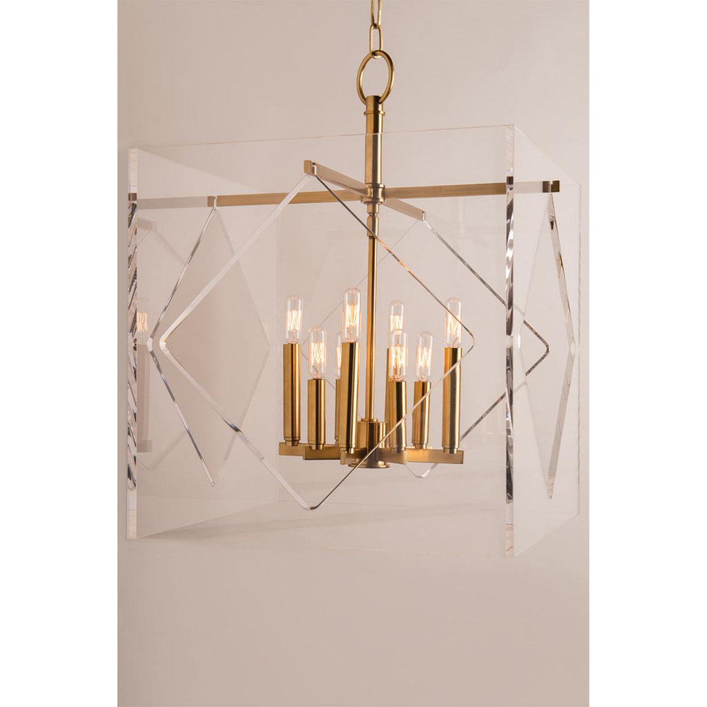 Travis 8-Light Chandelier in Aged Brass 20L x 20W x 26.5H
