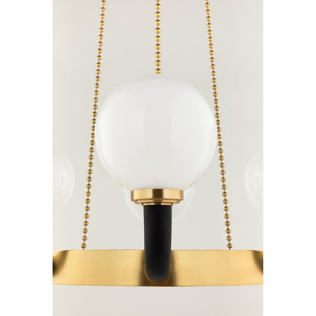 Werner 8-Light Chandelier in Aged Brass/Black 46L x 46W x 14.5H