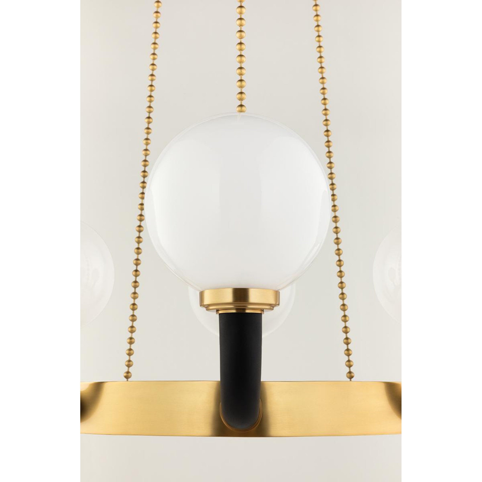Werner 8-Light Chandelier in Aged Brass/Black 46L x 46W x 14.5H