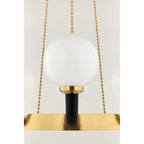 Werner 12-Light Chandelier in Aged Brass/Black 61L x 61W x 14.5H