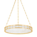 Leda 1-Light Chandelier in Vintage Brass 30L x 30W x 4H