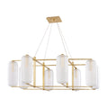 Pebble 8-Light Chandelier in Aged Brass 48L x 48W x 15.75H