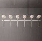 Boule De Cristal Clear Glass Double Linear Chandelier 60"
