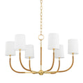 Webson 6-Light Chandelier in Aged Brass 34L x 34W x 19H