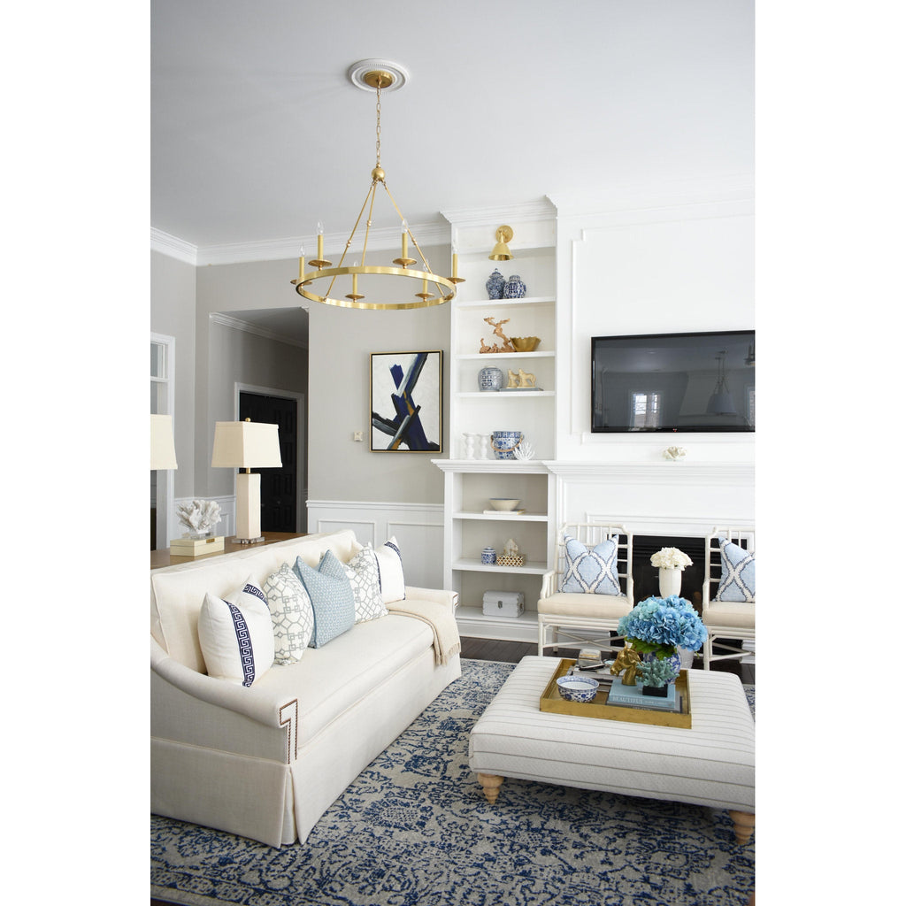 Allendale 6-Light Chandelier in Aged Brass 35.75L x 35.75W x 29.75H