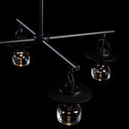 Mason Outdoor 4-Light Pendant 4-Light Clear Glass (ZM) in Coastal Black