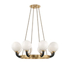 Werner 8-Light Chandelier in Aged Brass/Black 46L x 46W x 14.5H