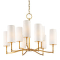 Dillon 9-Light Chandelier in Aged Brass 30L x 30W x 22.5H