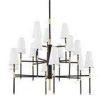 Bowery 15-Light Chandelier in Aged Old Bronze 48L x 48W x 40H