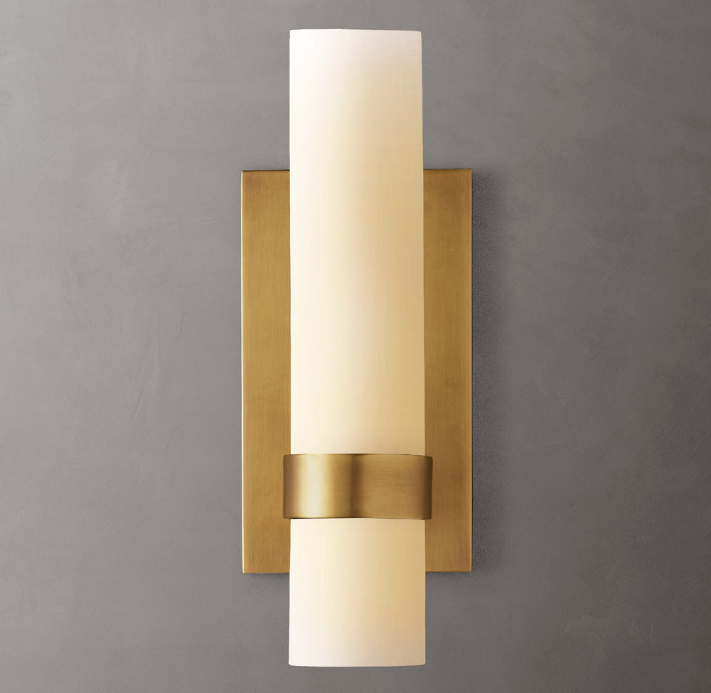 Ravelle Milk Glass Sconce 12"