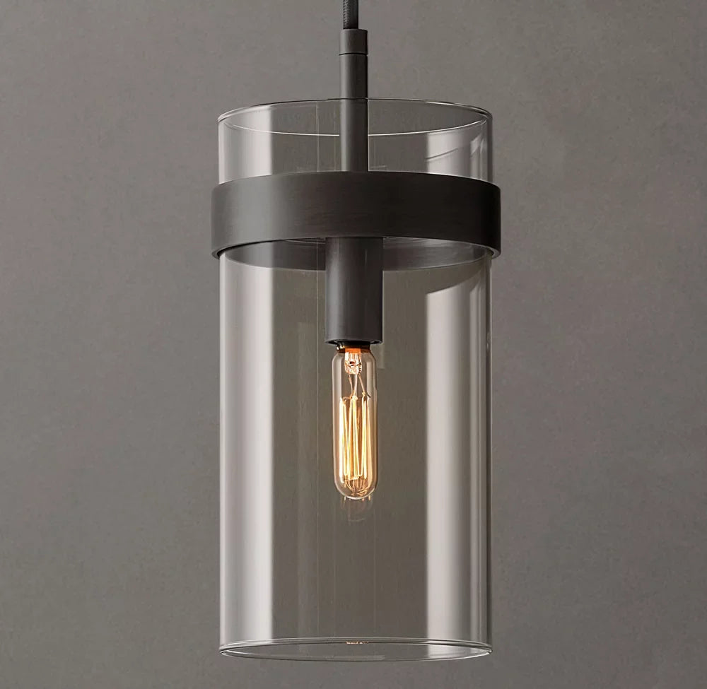 Ravelle Clear Glass Pendant 5"