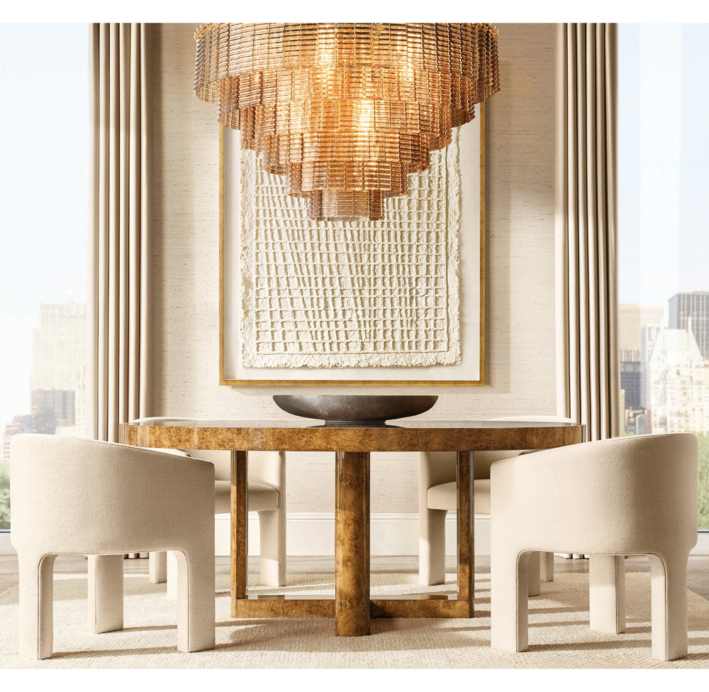Sirene Smoke Glass Round Chandelier 65"