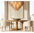 Sirene Smoke Glass Round Chandelier 52"