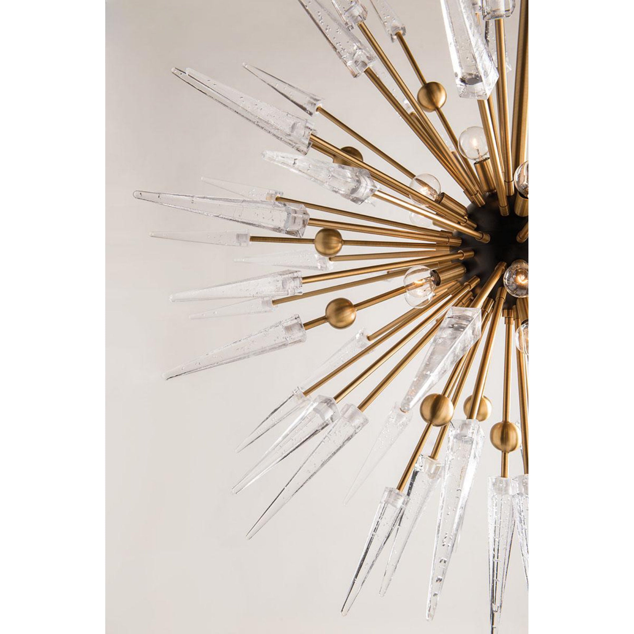 Sparta 18-Light Chandelier in Aged Brass 48L x 48W x 48H
