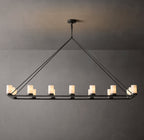 Ondra Linear Milk Glass Chandelier 72"