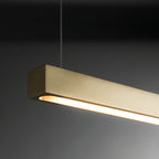 Ingot LED Pendant LED in Modern Brass