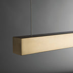 Ingot LED Pendant LED in Modern Brass