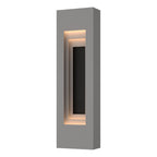 Procession Small Outdoor Sconce 2-Light Coastal Black Accent in Coastal Burnished Steel