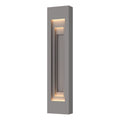 Procession Large Outdoor Sconce 2-Light Coastal Burnished Steel Accent in Coastal Burnished Steel