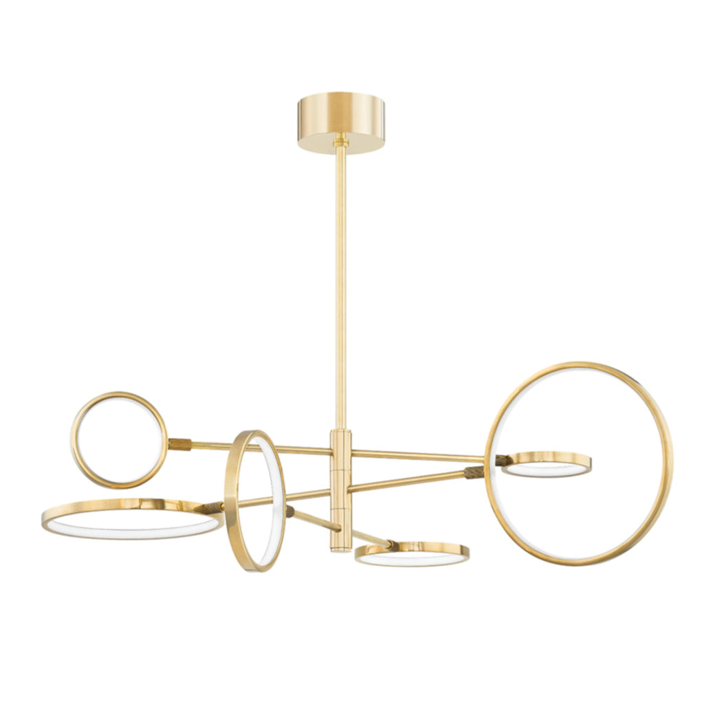 Saturn 0-Light Chandelier in Aged Brass 44.5L x 44.5W x 13.25H