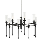 Chisel 8-Light Chandelier in Black Iron 31.75L x 31.75W x 20.25H