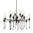 Chisel 16-Light Chandelier in Black Iron 41.25L x 41.25W x 28H