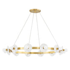 Austen 12-Light Chandelier in Aged Brass 40L x 40W x 18H