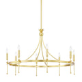 Gates 8-Light Chandelier in Aged Brass 38.5L x 38.5W x 25H